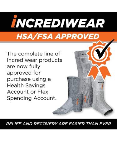Incrediwear Ankle Sleeve - Joint Pain Relief & Support for Sprained Ankles, Arthritis, Inflammation - Grey X-Large for Women & Men - Buy Online on GoSupps.com