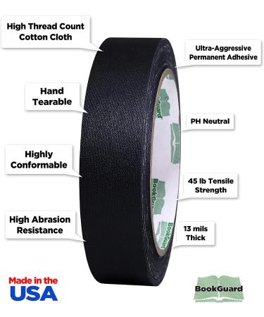 BookGuard 1 Inch Premium Bookbinding Repair Cloth Tape  15 Yard Roll Black - Buy Online on GoSupps.com
