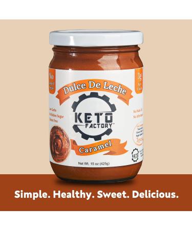 Keto Factory Dulce de Leche Milk Caramel Spread - Low Carb, No Added Sugar, Gluten-free - 15 Oz Jars (Pack of 2) - Buy Online on GoSupps.com