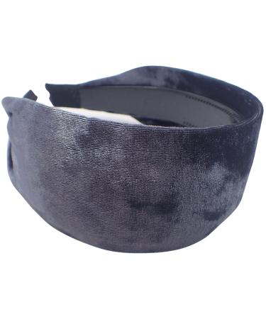 Topkids Accessories Wide Velvet Alice Bands Adult Women Hair Accessories for Women Hair Bands for Women Thick Headband Womens Headbands Head Bands Adult Women Wide Headbands (Dark Grey)