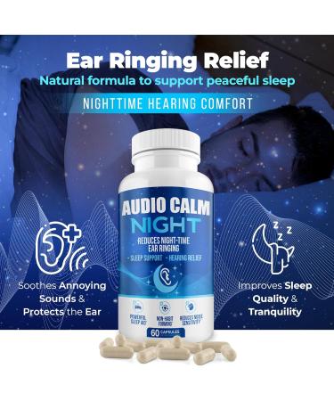 Night (60 Caps) | Natural Tinnitus Relief Supplement for Sleep | Eases Nighttime Ear Ringing and Hearing Discomfort | Non-Habit Forming Sleep Aid 60 Caps (Pack of 1) - Buy Online on GoSupps.com