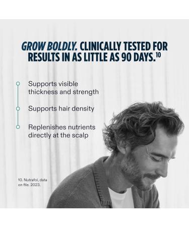 Nutrafol Men’s Hair Serum - Clinically Tested for Thicker Hair & Scalp Coverage - Lightweight Non-Greasy Daily Use - 30mL - Buy Online on GoSupps.com