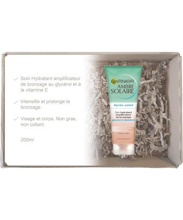 Garnier Ambre Solaire Complete Sun Protection Set - Protective Milk SPF 50+ + Hydrating Aftersun Tanning Enhancer Treatment - Face & Body - Light & Sensitive Skin - 200 ml - Buy Online on GoSupps.com