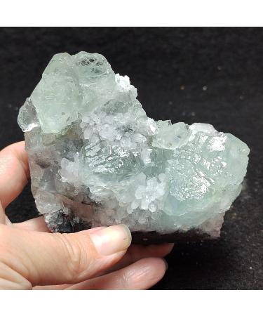 Natural Crystal Rough 331.5gNatural Green Fluorite and Crystal Cluster specimens heal Aura Crystal raw Stone Home Decoration