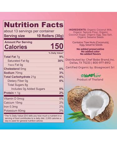 Ava Organics Coconut Crispy Rollers Family Size 14.1 oz Bags (Pack of 2) - Original Coconut Flavor - Buy Online on GoSupps.com