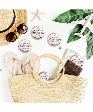 Gulfmew 36 Pcs 2.76 Inch Rose Gold Inspirational Compact Mirror - Pocket Size Makeup Glass Mirror for Women - Ideal Gifts for Coworkers, Nurses, and Friends - Buy Online on GoSupps.com