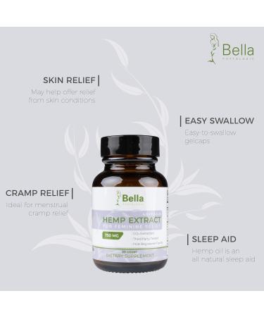 Organic Hemp Extract Softgels 750mg for Women - Natural Essential Oil (30 Count) - Buy Online on GoSupps.com