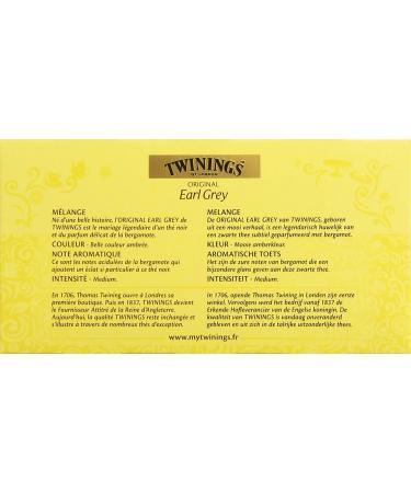 Twinings Twinings Original Earl Grey Tea Bags 50 g Pack of 4 - Buy Online on GoSupps.com