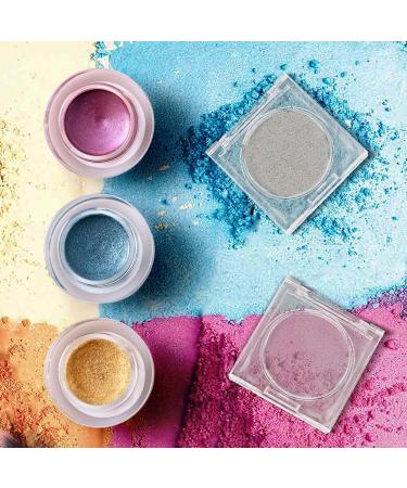 Clear Plastic Powder Cases with Round Top Lids - 4pcs Set for Makeup Storage - Buy Online on GoSupps.com