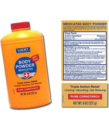 2 pc Medicated Body Powder 8 oz | Triple Action Relief, Talc-Free | Anti-Odor, Anti-Sweat, Anti-Moisture | With Menthol & Zinc Oxide - Buy Online on GoSupps.com