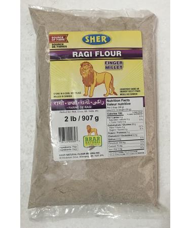 Sher Ragi (Finger Millet) Flour, Perfect for Roti, Dosa, Idli, Vada - 2 Pound