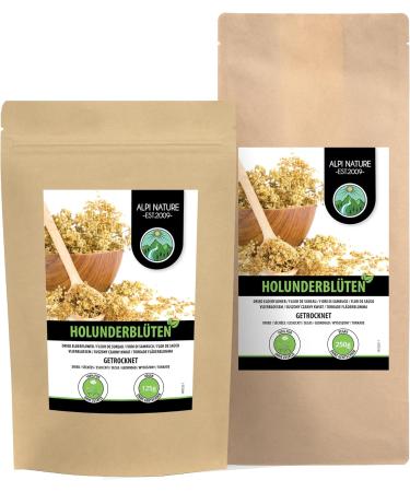 Elderflower infusion (125g) gently dried elderflower tea rubbed elderflower 100% pure and natural for the preparation of elderberry tea 125 GR - Buy Online on GoSupps.com