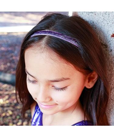 FROG SAC 6 Sparkly Glitter Elastic Headbands for Girls - Non-Slip Thin Stretch Sports Headbands for Teens - Cute Fashion Accessories for Teen Girls - Yoga and Sports Head Wraps - Buy Online on GoSupps.com