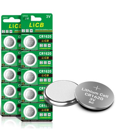 LiCB CR1620 3V Lithium Battery CR 1620 (10-Pack)