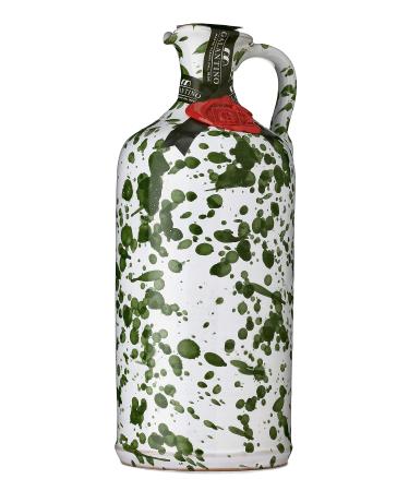 Galantino Ceramic orchestra hand-painted "fantasy green" with extra virgin olive oil - 500 ml - Galantine