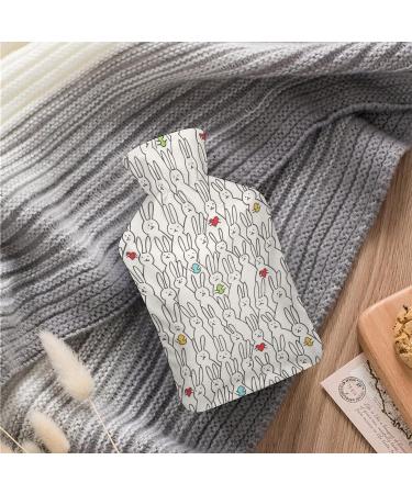 Hot Water Bottle with Lid - Rabbit Design & Easter Eggs for Pain Relief Cramps & Foot Warmer - Rubber Hot/Cold Therapy - Buy Online on GoSupps.com