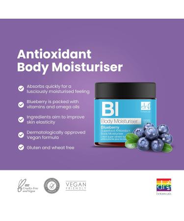 Dr Botanicals Blueberry Superfood Antioxidant Body Moisturiser - Nourishing Vitamins & Antioxidants 60ml | International Shipping Available - Buy Online on GoSupps.com