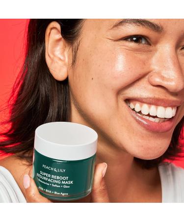 Peach & Lily Super Reboot Resurfacing Mask | 10% AHA 0.5% BHA with Blue Agave and Aloe | Pro-Grade Wash-Off Mask for Clogged Pores, Uneven Skin, Bumps, and Fine Lines | Gentle Acid Treatment for All Skin Types - Buy Online on GoSupps.com