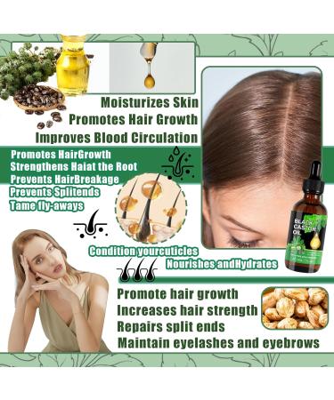 Premium Organic Black Castor Oil for Eyelashes & Eyebrows - 60ML Cold Pressed Hair Growth Solution - Buy Online on GoSupps.com
