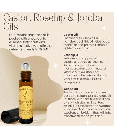 Time Eraser Rollerball - Organic Anti-Aging Moisturizer with Castor Rosehip Jojoba & Frankincense Oils | Hydrates Under Eyes | 3.5oz - Buy Online on GoSupps.com