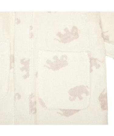 Steiff Unisex Children's Homewear Bathrobe 116 White - Elephant Motif | Buy Online | International Shipping Available - Buy Online on GoSupps.com