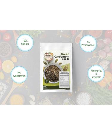 Premium Green Cardamom Seeds - Aromatic & Flavorful | 50 gm | 100% Pure & Natural - Buy Online on GoSupps.com