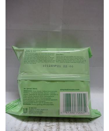 Simple Cleansing Facial Wipes - 25 Pack | Gentle Makeup Remover | Ideal for All Skin Types | International Shipping Available - Buy Online on GoSupps.com