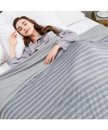 Guohaoi Cooling Blanket (90"x108"King Size) for Hot Sleepers Absorbs Heat to Keep Body Cool for Night Sweats 100% Oeko-Tex Certified Cool Fiber Breathable Comfortable Hypo-Allergenic All-Season. Grey 90" 108"