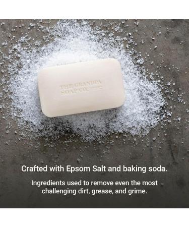 Grandpa Soap Epsom Salt Bar Soap - Deep Cleansing Vegan Soap for Face & Body 4.25 Oz (4 Pack) - Removes Dirt Grease & Grime - Buy Online on GoSupps.com