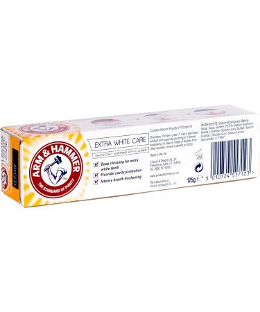 6x Arm & Hammer Extra White Professional Clean Feeling Toothpaste 125g - 6 Pack | International Shipping Available - Buy Online on GoSupps.com