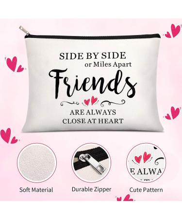 5 Piece Friend Gift Cosmetic Bag Set - Long Distance Friendship Travel Cases for Women - Birthday & Christmas Makeup Bags - Side by Side Friends, Family, Sister - Buy Online on GoSupps.com