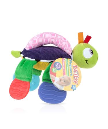 Nuby Floppers Plush Teether Turtle - Soothing Teething Toy for Babies - Buy Online on GoSupps.com