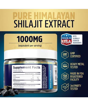 A1 Body Fuel Gummies Gold Resin Extract with Fulvic Acid Sugar-Free Supplement for Energy Vitality & Immune Support Vegan Non-GMO 90 Count 45 Day Supply for Men & Women - Buy Online on GoSupps.com