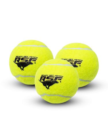 Franklin Pet Supply Ready Set Fetch Squeak Tennis Balls - Dog Toy Squeaks When Squeezed - Multi-Packs - for Small - Medium - Large Dogs - Dog Balls - Squeaker Noise 3 Pack - Standard Size