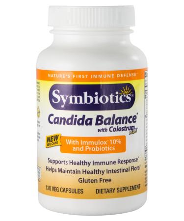 Symbiotics Candida Balance with Colostrum Plus 120 Veg Capsules