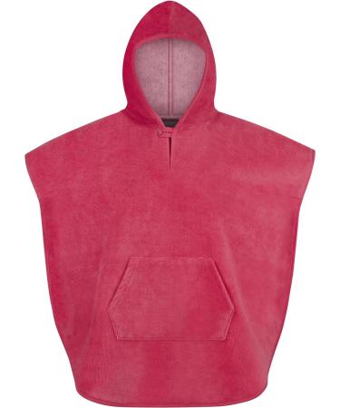 normani children's bath poncho - bath towel for toddlers made of cotton with hood - bath towel bathrobe pink 55 cm x 70 cm