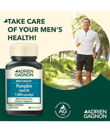 Adrien Gagnon - Pumpkin Seed Oil 1000 mg for Bladder & Prostate Support - 90 Count - Buy Online on GoSupps.com