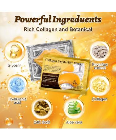 40 Pcs Collagen Lip & Under Eye Mask Set - Gold Skincare Patches for Puffiness & Fine Lines Moisturizing Treatment for Dark Circles - Buy Online on GoSupps.com