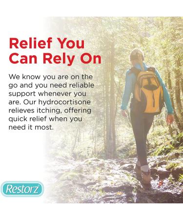 Restorz Hydrocortisone 1% Cream Stick for Fast Relief | Itching, Redness, Rashes | Easy-to-Use No Mess Ointment | Gentle Support | 1 Pack - Buy Online on GoSupps.com