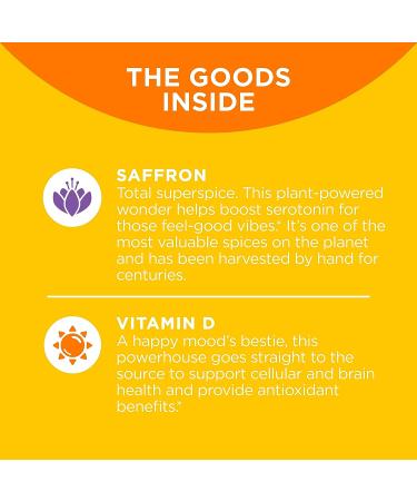OLLY Hello Happy Gummy Worms - Mood Balance Support with Vitamin D & Saffron - 60 Count - Buy Online on GoSupps.com