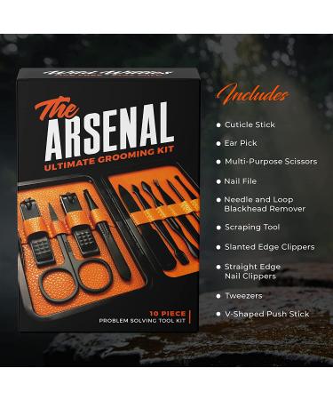 Wild Willies Ultimate Men's Grooming Kit - 10-Piece Arsenal Gift Set with Multi-Purpose Manicure, Pedicure, and Facial Tools - Buy Online on GoSupps.com