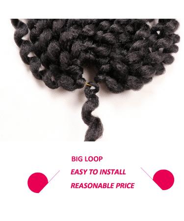 10 Inch Jamaican Bounce Curly Crochet Hair 4 Packs - #1B - Buy Online on GoSupps.com