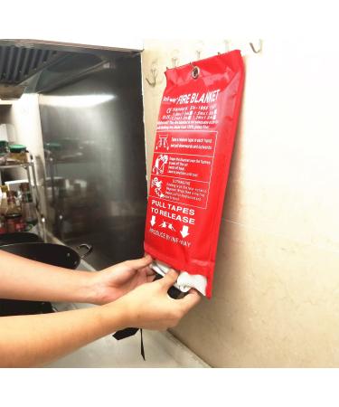Inf-way Fiberglass Fire Blanket 39.3''x39.3'' - Flame Retardant Safety Cover for Emergency Survival - Buy Online on GoSupps.com