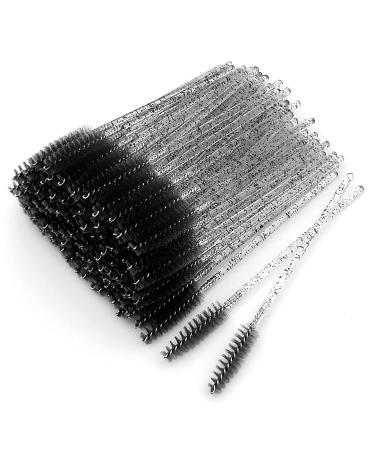 Obidodi 100 Pcs Brush Mascara Wands Eyelash Brush Pack Applicator Eyebrow Brush Eyelash Mascara Brushes for Lash Extensions Eyebrows Contouring and Makeup (Black) 10cm/3.93inch