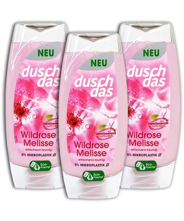 topDeal Duschdas Set of 3 shower gels Wild Rose and Lemon Balm 3 x 225 ml