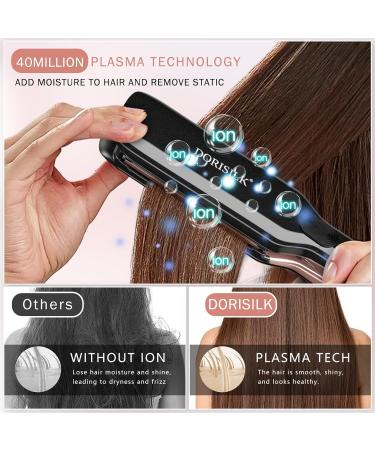 DORISILK 500 F High Temp Hair Straightener & Curler - Ceramic Wide Flat Iron | Frizz-Free Shiny Results - Shop Internationally - Buy Online on GoSupps.com