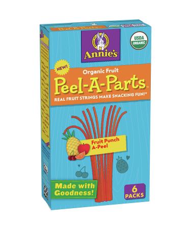 Annie's Organic Fruit Peel-A-Parts Fruit Snacks, Fruit Punch, 6 ct