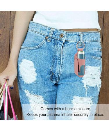 2pcs PU Leather Holder Stylish and Durable Inhaler Case Travel Storage Accessory for Bottles (Pink) - Buy Online on GoSupps.com