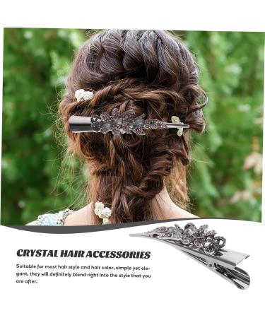 SOESFOUFU Crocodile Hair Clips Barrette Rhinestone Hair Barrette Rhinestone Barrettes for Women Bill Clips Hair Sparkly Hair Clips Glitter Hair Clips Fancy Clips for Women Billed Hair Clips - Buy Online on GoSupps.com