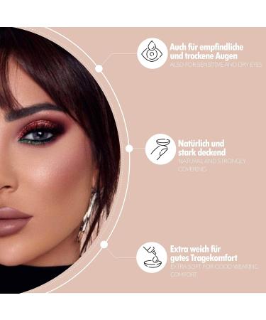 Buy Bella 1-Day Bluish Gray Colored Lenses - Natural Look for Dark Eyes | 10x Daily Lenses No Prescription Needed - Buy Online on GoSupps.com